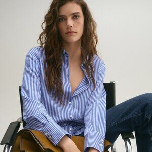 Striped straight shirt